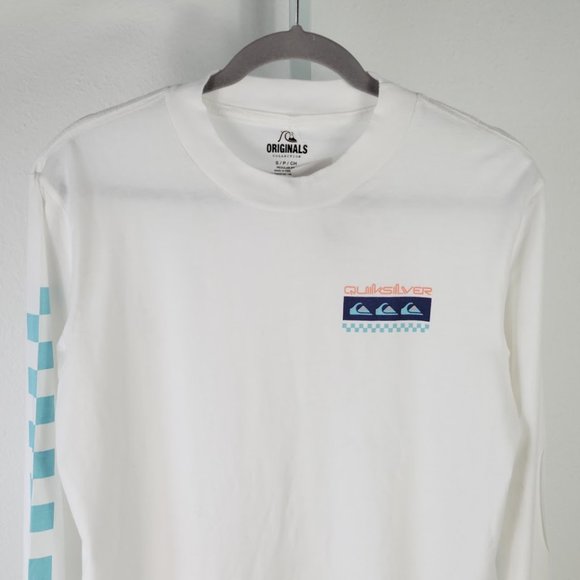 QUICKSILVER MEN'S Surf Class Long Sleeve Tee white Size Small  NEW - Picture 4 of 6